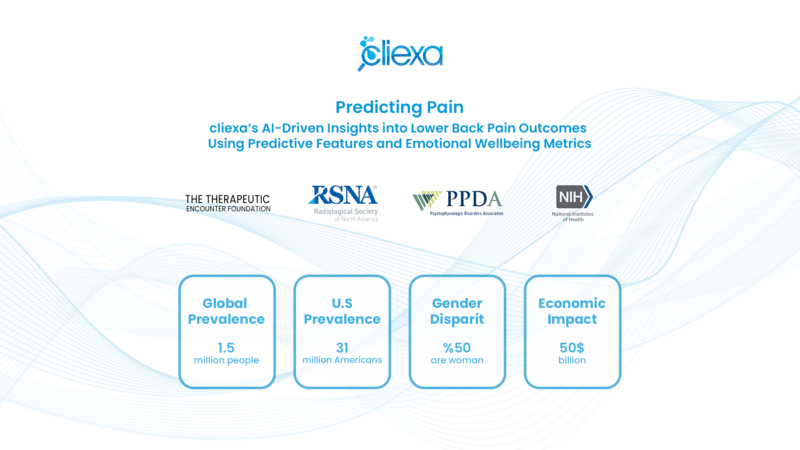 Predicting Pain: cliexa’s AI-Driven Insights into Lower Back Pain Outcomes Using Predictive Features and Emotional Wellbeing Metrics